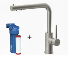 GRIFERIA COCINA con FILTRADO de AGUA acabado ACERO